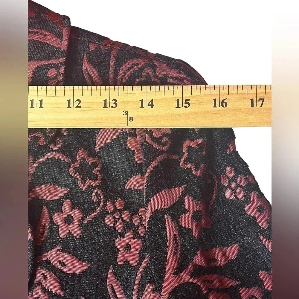 Jared Ross an August Silk Company NWT Brocade Contemporary Blazer Black Size 10 - Picture 11 of 14